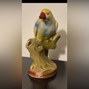 Handcrafted Ceramic Bird on Branch - Multicolor